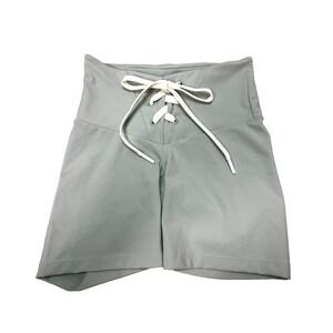 New Balance Staud Athletic Short Mint Green Lace Up Front SZ XS